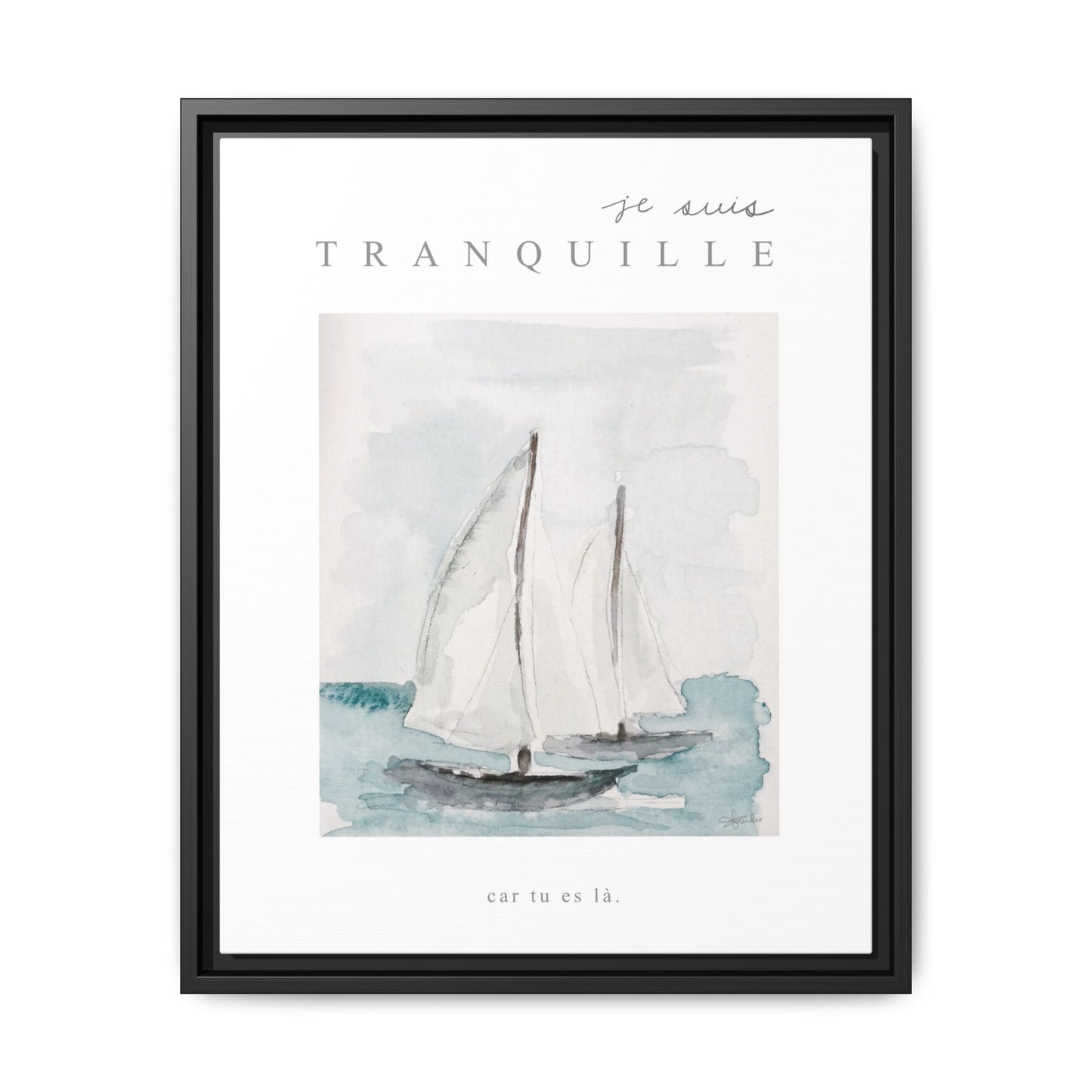 Canevas encadré « Je suis tranquille »