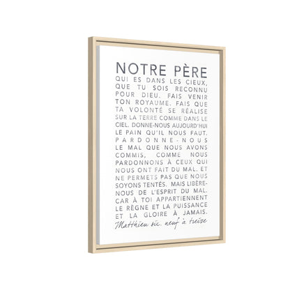 Canevas encadré « Notre Père »