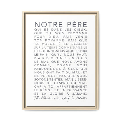 Canevas encadré « Notre Père »