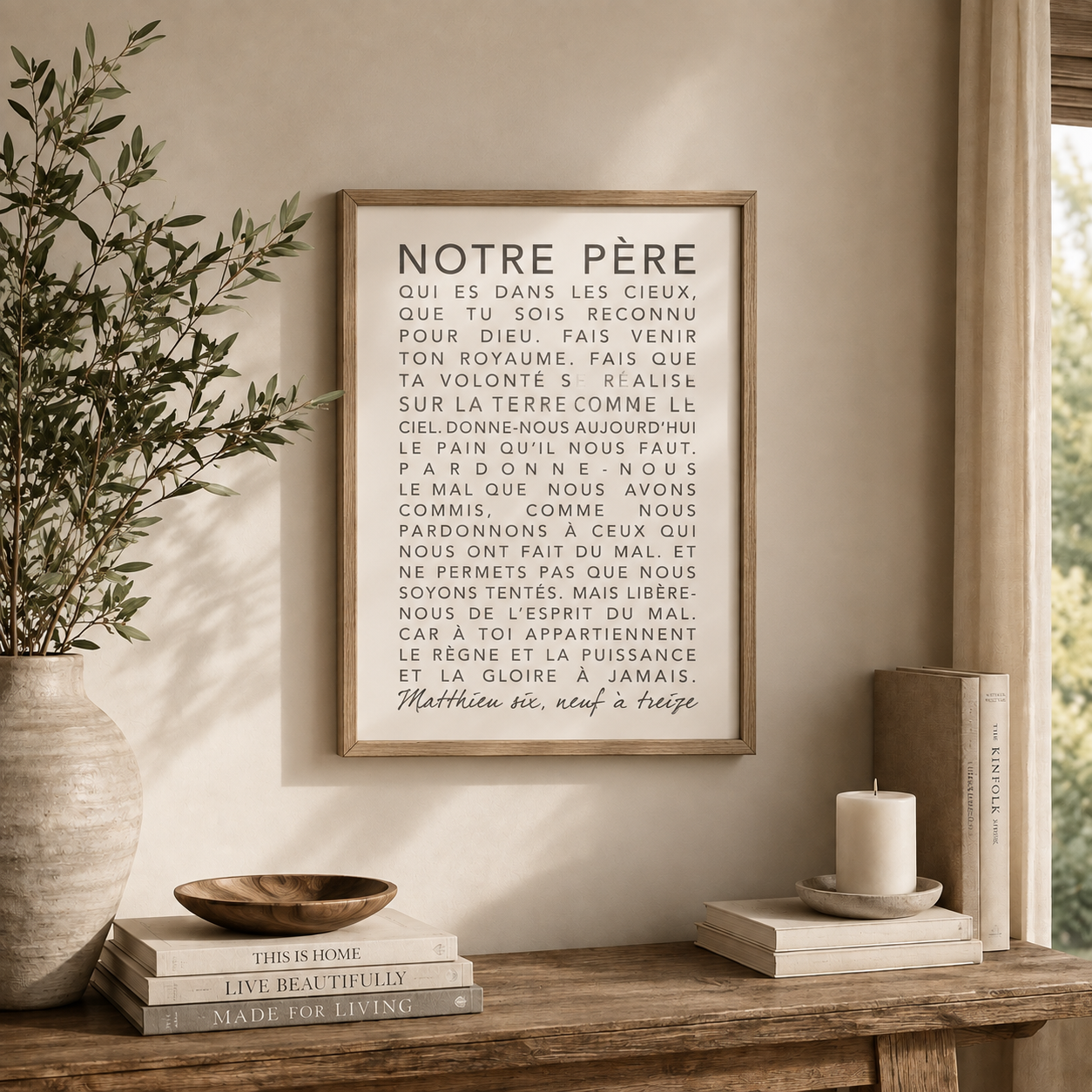Canevas encadré « Notre Père »