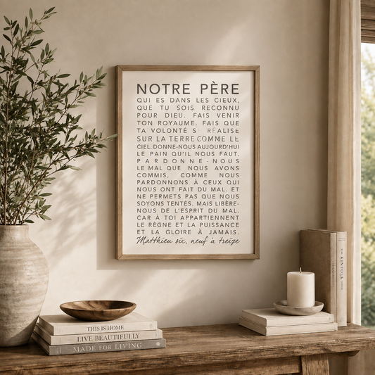 Canevas encadré « Notre Père »
