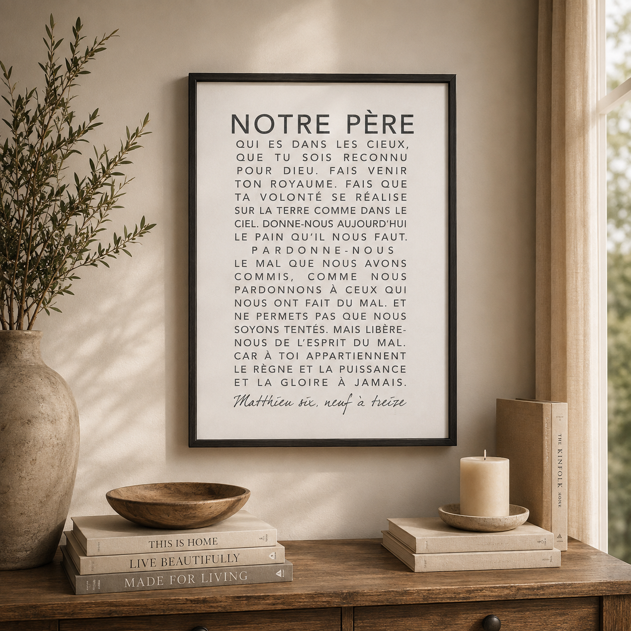 Canevas encadré « Notre Père »