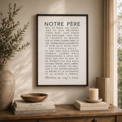 Canevas encadré « Notre Père »