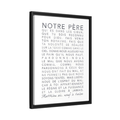 Canevas encadré « Notre Père »